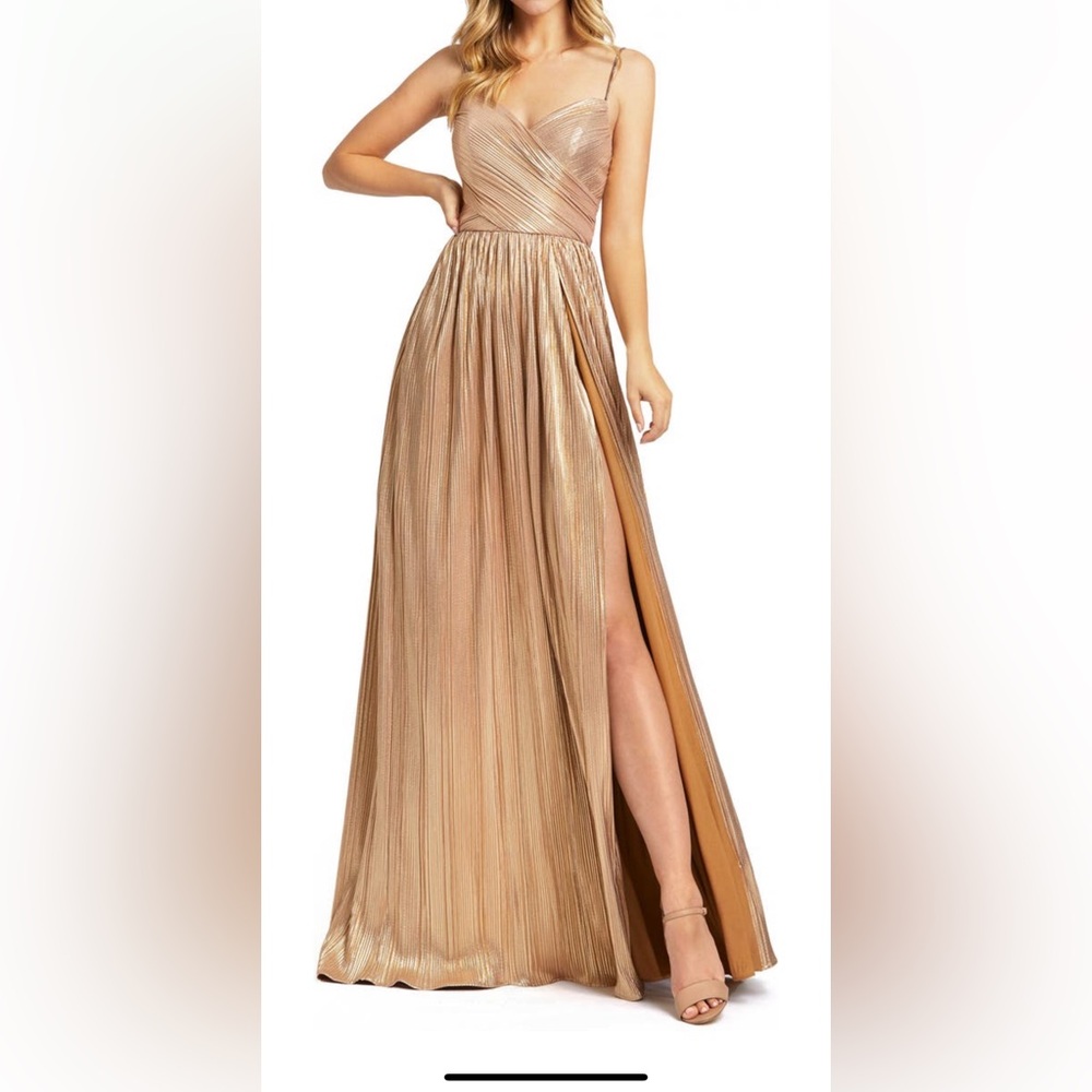 Mnm couture gold dress
